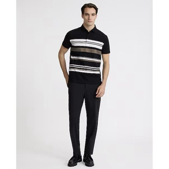 Express Men's Multi Striped Perfect Pima Cotton Pique Polo Size M Tall - NWT $64 - Picture 4 of 15